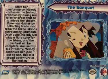 26 The Banquet Topps Pokémon The Movie 2000 back
