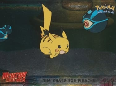 28 The Chase For Pikachu Topps Pokémon The First Movie silver foil