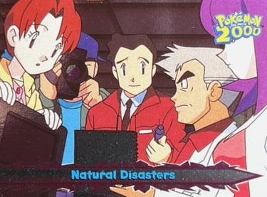 37 Natural Disasters Topps Pokémon The Movie 2000 silver foil