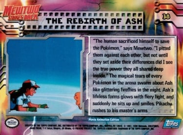 38 The Rebirth of Ash Topps Pokémon The First Movie back