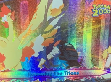 39 Realsing The Titans Topps Pokémon The Movie 2000 rainbow foil