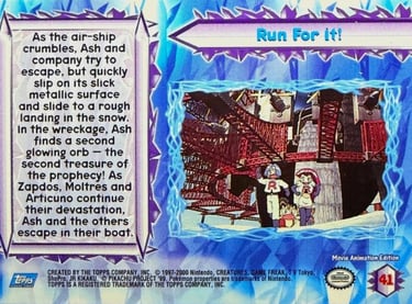 41 Run For it! Topps Pokémon The Movie 2000 back
