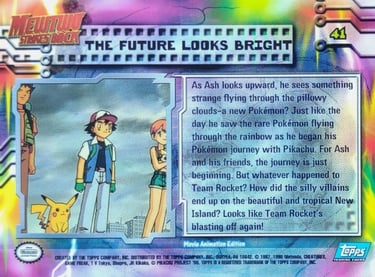 41 The Future Looks Bright Topps Pokémon The First Movie back