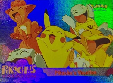 42 Pikachu's Vacation Topps Pokémon The First Movie rainbow foil