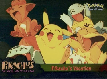42 Pikachu's Vacation Topps Pokémon The First Movie silver foil