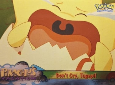 43 Don't Cry, Togepi! Topps Pokémon The First Movie silver foil