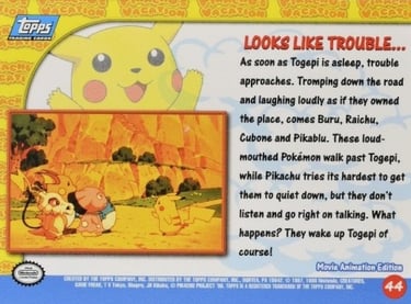 44 Looks Like Trouble... Topps Pokémon The First Movie Back