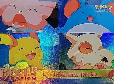 44 Looks Like Trouble... Topps Pokémon The First Movie rainbow foil