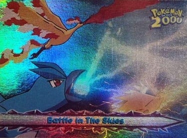 45 Battle in The Skies Topps Pokémon The Movie 2000 rainbow foil