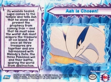 46 Ash is Chosen! Topps Pokémon The Movie 2000 back