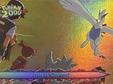 46 Ash is Chosen! Topps Pokémon The Movie 2000 rainbow foil