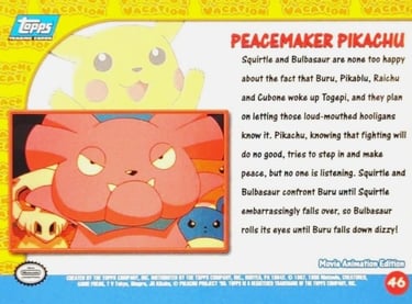 46 Peacemaker Pikachu Topps Pokémon The First Movie back