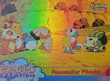 46 Peacemaker Pikachu Topps Pokémon The First Movie rainbow foil