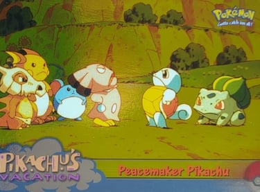 46 Peacemaker Pikachu Topps Pokémon The First Movie silver foil