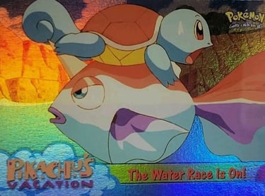 47 The Water Race is On! Topps Pokémon The First Movie rainbow foil
