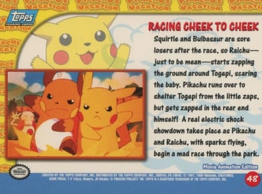 48 Racing Cheek To Cheek Topps Pokémon The First Movie back