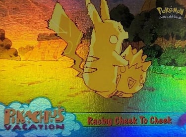 48 Racing Cheek To Cheek Topps Pokémon The First Movie rainbow foil