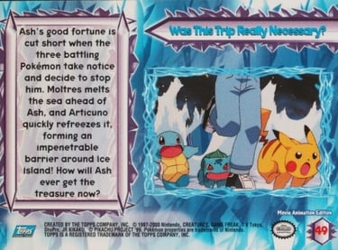 49 Was This Trip Really Necessary? Topps Pokémon The Movie 2000 back