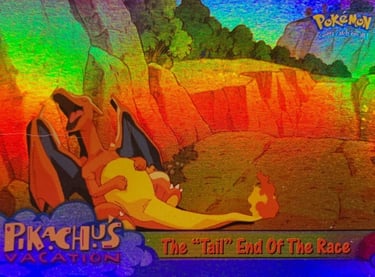 50 The "Tail" End Of The Race Topps Pokémon The First Movie rainbow foil