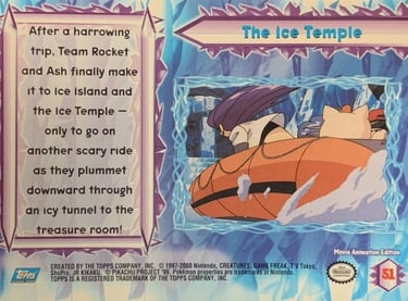 51 The ice Temple Topps Pokémon The Movie 2000 back