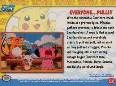 52 Everyone... Pull!!! Topps Pokémon The First Movie back