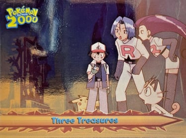 52 Three Treasures Topps Pokémon The Movie 2000 silver foil