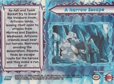53 A Narrow Escape Topps Pokémon The Movie 2000 back