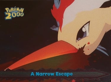 53 A Narrow Escape Topps Pokémon The Movie 2000 silver foil