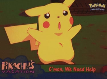 53 C'mon, We Need Help Topps Pokémon The First Movie silver foil