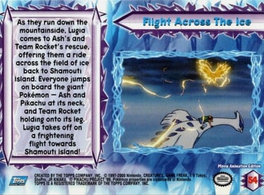 54 Fligth Across The Ice Topps Pokémon The Movie 2000 back