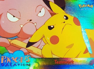 54 Teamwork Topps Pokémon The First Movie rainbow foil