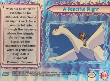 65 A Fanciful Fligth Topps Pokémon The Movie 2000 back