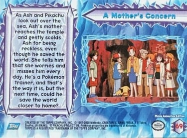 69 A Mother's Concern Topps Pokémon The Movie 2000 back