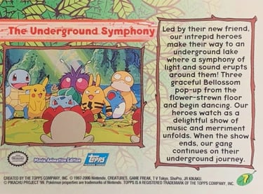 7 The Underground Symphony Topps Pokémon The Movie 2000 back