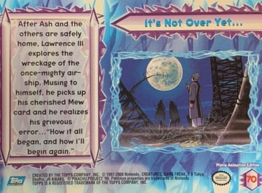 70 It's Not Over Yet... Topps Pokémon The Movie 2000 back