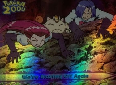 71 We're Blasting Off Again Topps Pokémon The Movie 2000 rainbow foil