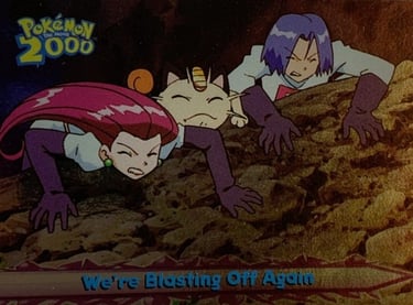 71 We're Blasting Off Again Topps Pokémon The Movie 2000 silver foil