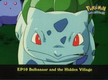 EP10 Bulbasaur and the Hidden Village Topps Pokémon series 2 US silver foil