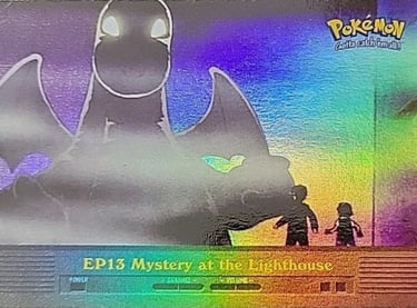 EP13 Mystery at the Lighthouse Topps Pokémon series 2 US rainbow foil