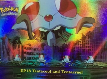 EP18 Tentacool and Tentacruel Topps Pokémon series 2 US rainbow foil