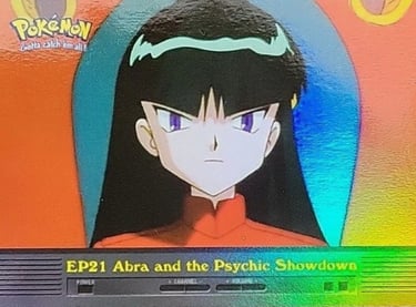 EP21 Abra and the Psychic Showdown Topps Pokémon series 2 US rainbow foil