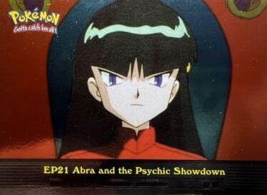 EP21 Abra and the Psychic Showdown Topps Pokémon series 2 US silver foil