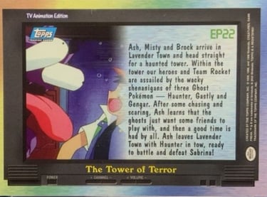 EP22 The Tower of Terror Topps Pokémon series 2 US back