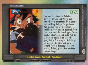 EP25 Pokémon Scent-Satoin Topps Pokémon series 2 US back
