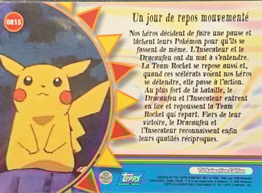 OR15 Un jour de Repos mouvementé topps série 2