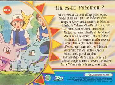 OR17 Où es-tu Pokemon ? topps série 2