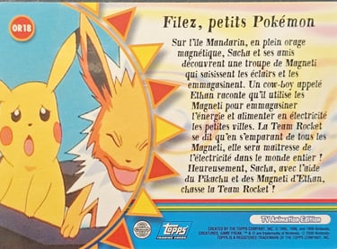 OR18 filez, petits pokémon topps série 2