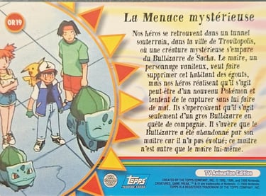 OR19 La menace mystérieuse topps série 2