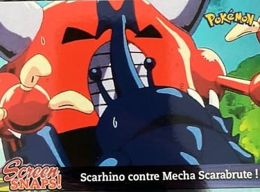 Snaps07 Scarhino contre Mecha Scarabrute topps série 3 foil Jotho