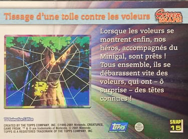 Snaps15 Tissage d'une toile contre les voleurs topps série 3 foil Jotho